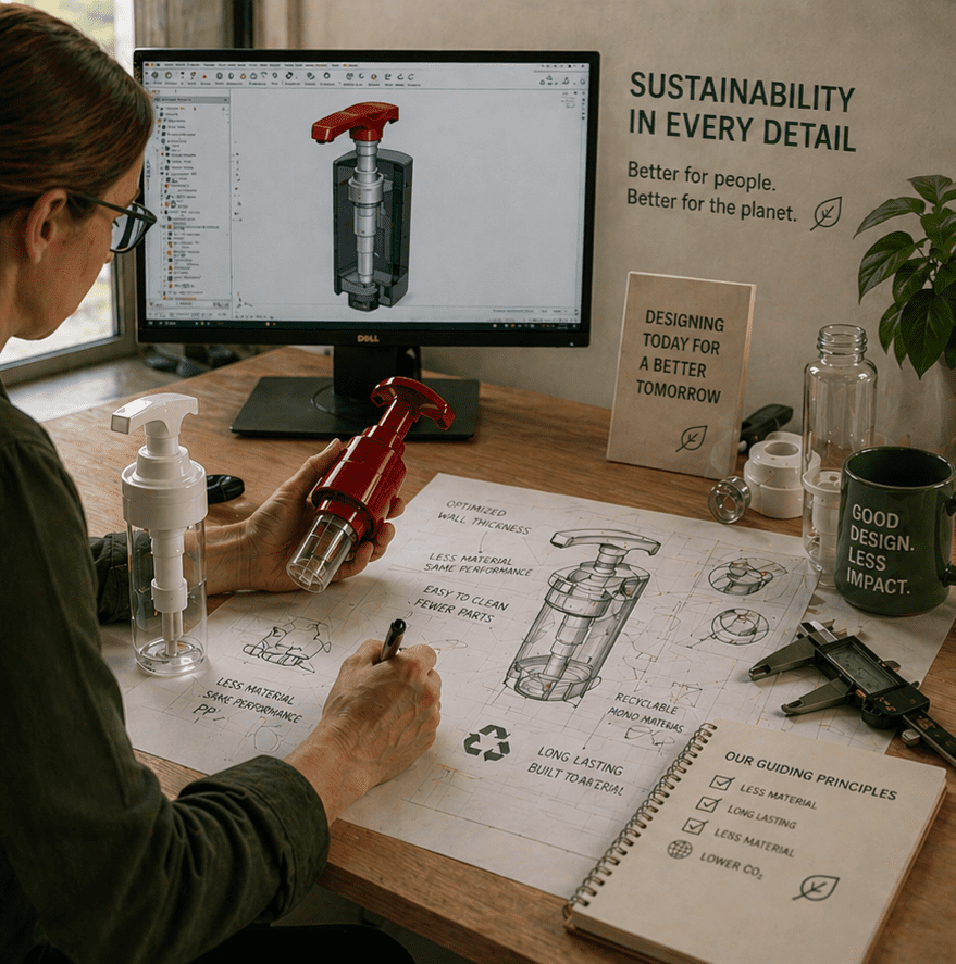 R&D dispenser development, Sketch (AI)